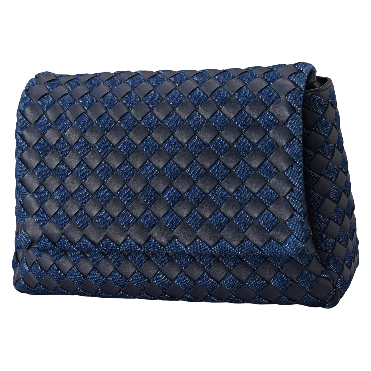 BOTTEGA VENETA(USED)보테가베네타 데님 인트레치아토 메신저 백